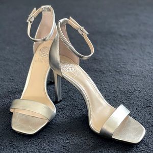 Vince Camuto Silver strap heels size 7.5 new